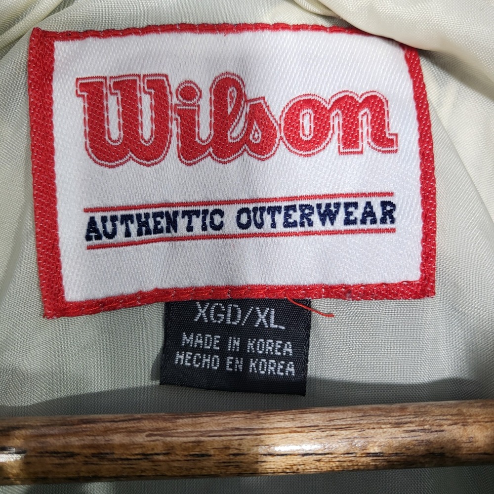 Vintage Wilson Jacket Mens XL Green Authentic Outerwear Pullover Nylon - Picture 3 of 13